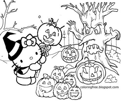 60 hello kitty printable coloring pages for kids. Shine Kids Crafts: Printable Halloween Coloring Pages for ...