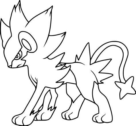 Luxray Coloring Page