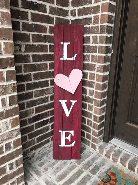 Love Wood Sign Heart Wood Sign Love Sign Rustic Wood Sign Rustic
