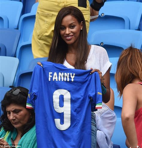 Mario Balotellis Fiancee Fanny Neguesha And Italys Other Wags Attend
