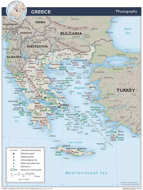 Mapy Grecji Szczeg Owa Mapa Grecji W J Zyku Angielskim Mapa