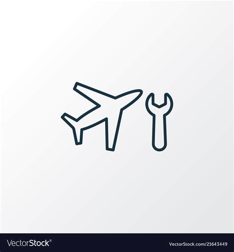 Aircraft Maintenance Icon Line Symbol Premium Vector Image