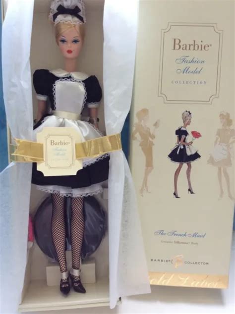 2005 Barbie Doll Silkstone Nrfb The French Maid Fashion Model Gold