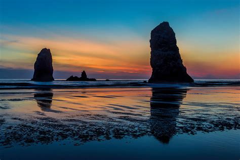 Sunset At Cannon Beach Photograph By Mike Centioli Fine Art America