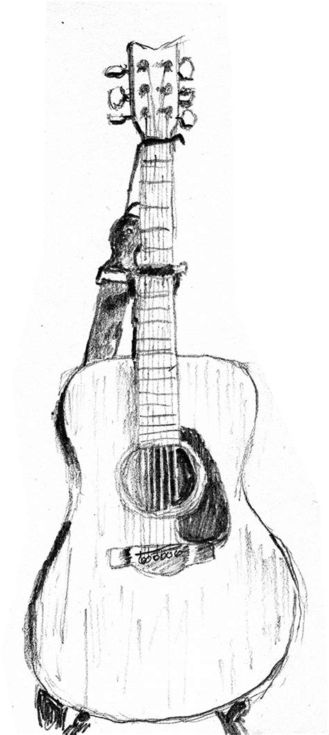 Quick Pencil Sketch 7 Guitar Creative Bytes Design