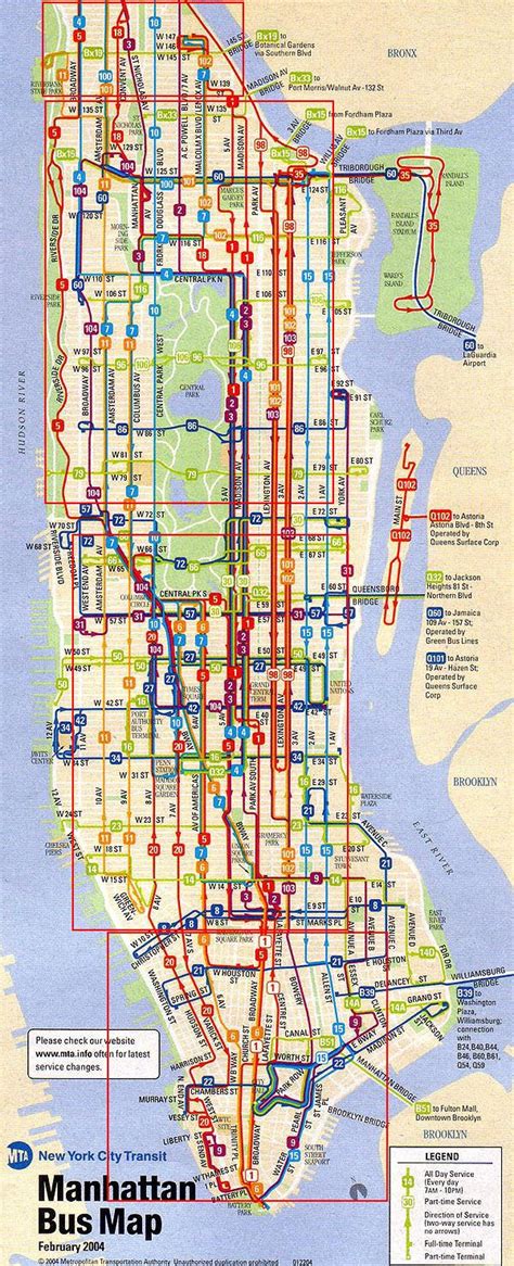 City Of New York New York Map Mta Bus Map Bus Map Bus Route Map