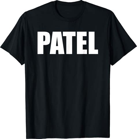 Patel Tshirt Surname Patel Clothing Last Name Patel Maglietta