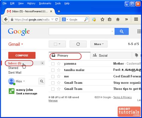 Open My Inbox Gmail Email
