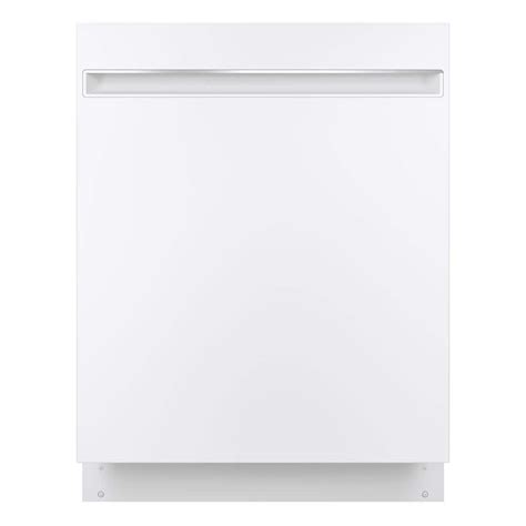 Ge 24 In Built In White Top Control Ada Dishwasher With Stainless