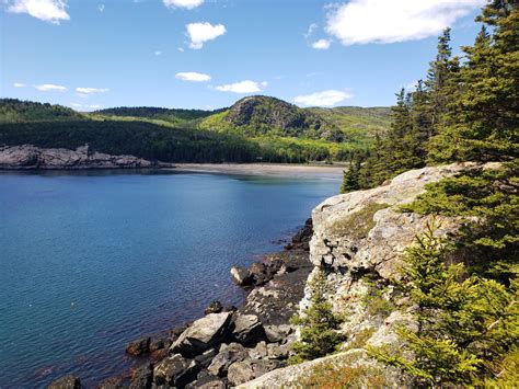 Sand Beach And Great Head Trail At Acadia National Park