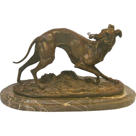 Bronze Whippet Animalier Sculpture by Mene, circa 1910 from ...