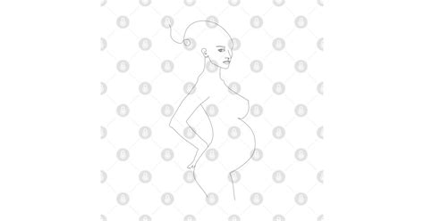 Pregnant Nude Woman Line Artwork Pullover Teepublic De