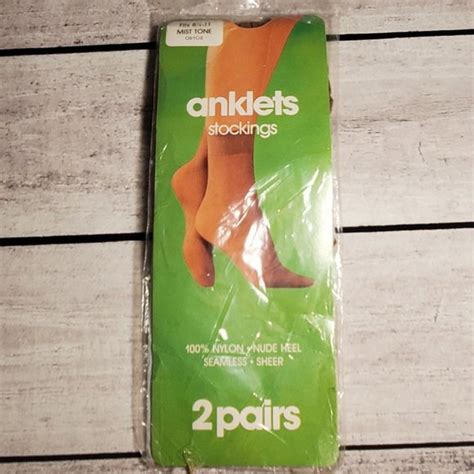 Anklets Accessories Anklets Stockings Foot Size 851 Mist Tone 10