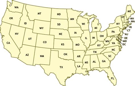 Usa Karte Bundesstaaten Karte