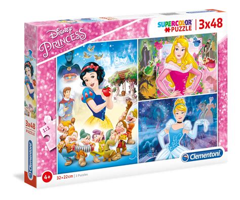 Disney Princess 3x48 Pcs Supercolor Puzzle Clementoni