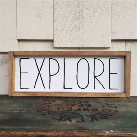 Explore Framed Wood Sign Explore Kids Room Decor Travel Wall Etsy