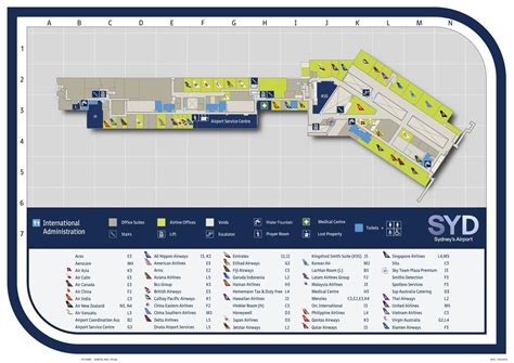 Sydney Airport Map T1 Admin Airport Map Sydney Airport Map