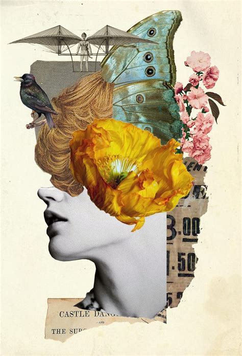 Collage By W Strempler Collage Kunst Art Du Collage Face Collage