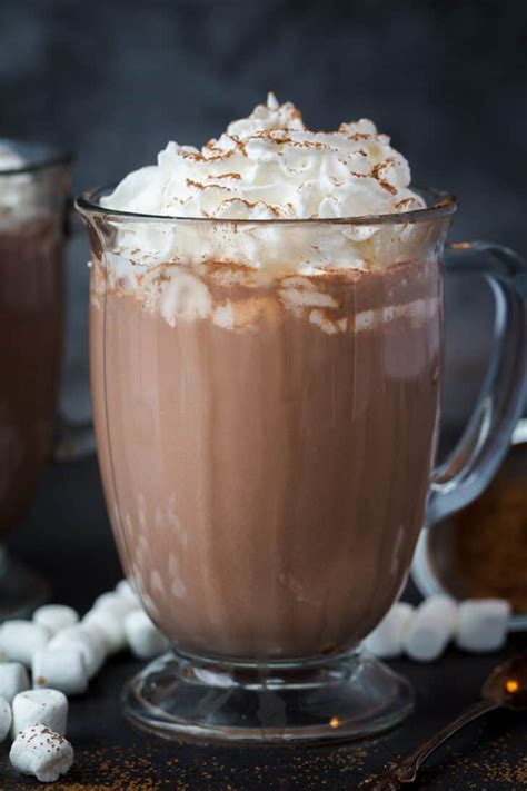 It would be more effective to use the coffee machine to heat up water and then to mix the heated water into a mug that has the hot chocolate. Homemade Hot Chocolate Recipe - NatashasKitchen.com