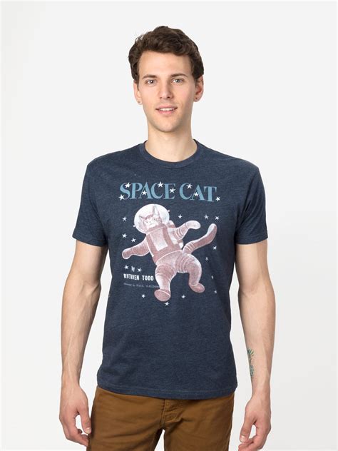 Space Cat Mens T Shirt — Out Of Print