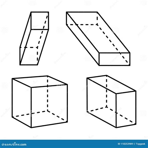 Cubes And Cuboid Collection Vector Illustration Stock Vector