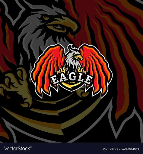 Eagle Esports Logo Design Team Mascot Royalty Free Vector