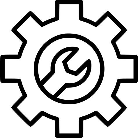 The gear icon in gmail is a cog shape icon. Gear Setting Configuration Service Manage Wrench Tools Svg ...