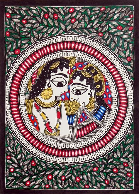 Shop Online Madhubani Radha Krishna Indian Art Paintings Madhubani