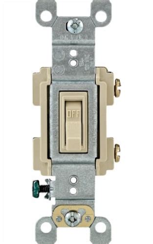 Leviton 15 Amps Single Pole Toggle Ac Quiet Switch Ivory 1 Pk Total