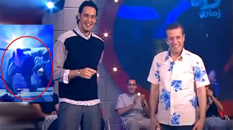 وقعة قوية جدا لـ خالد أبو النجا اثناء دخوله الأستوديو ومنة شلبى هتموت من الضحك Youtube