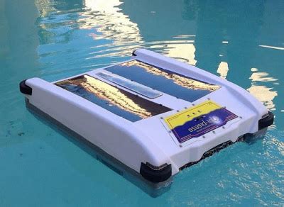 Essentially, solar pool skimmers float on the surface of your pool, propelling themselves (with brushless motors) around the pool, searching for and scooping up debris from the surface, and storing the debris in trays or baskets, for you to empty later. Solar Breeze NX Automatic Pool Skimmer, Smart Robot ...