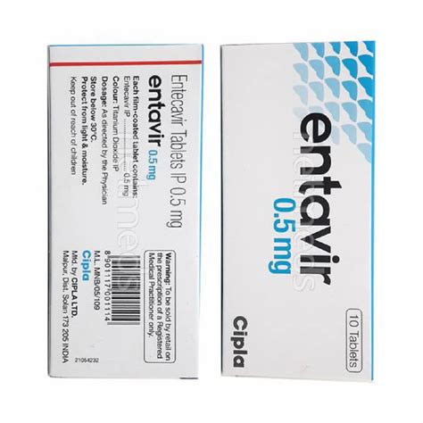 Entavir Entecavir Tablets Ip 05 Mg Cipla Ltd Prescription At Rs 500