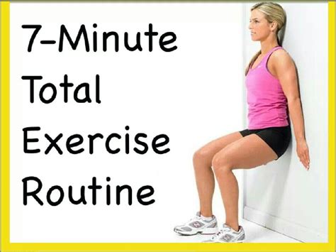 Minute Exercise Routine Exercise Workout Routine Get Fit