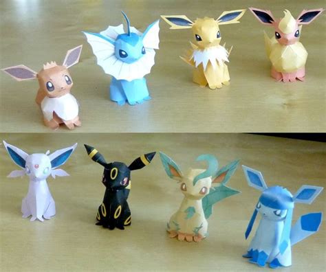 Pokemon Papercraft Eevee Evolutions Papercraft Pokemon Paper Crafts