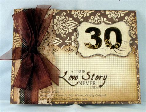 Marriage anniversary gifts ideas for husband: Crafty Colonel: 30th Wedding Anniversary