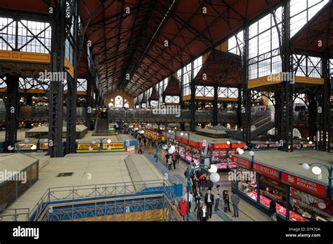 Great Central Market Hall Budapest Stock Photo Alamy