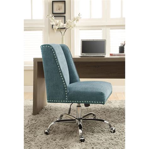 Chances are you'll discovered another office depot desk chairs higher design concepts. Linon Home Decor Draper Aqua Polyester Office Chair ...