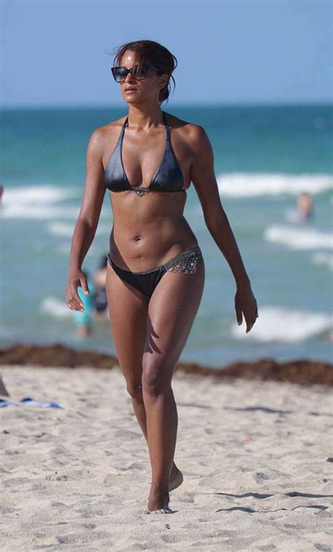 Claudia Jordan Wearing Bikini On Miami Beach GotCeleb