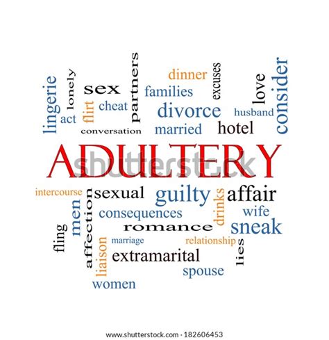 Adultery Word Cloud Concept Great Terms Stock Illustration 182606453