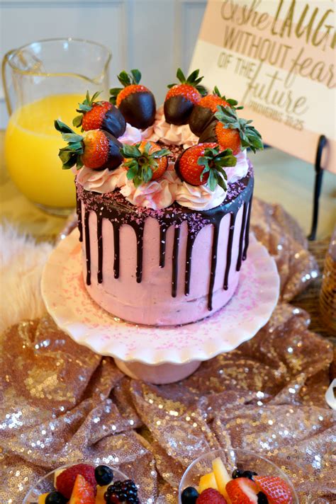 Vegan Chocolate Covered Strawberry Cake And Bridal Shower The Baking Fairy