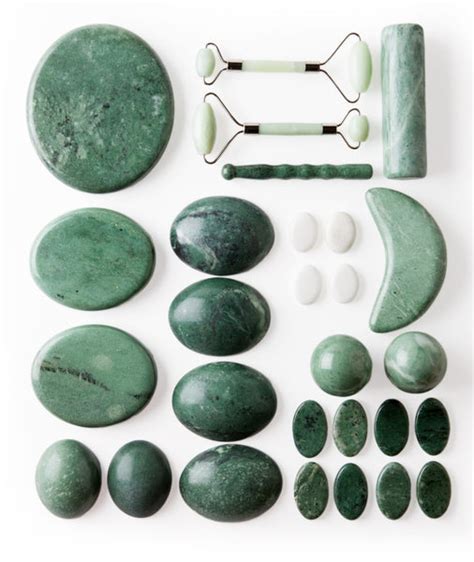 Jade Ultra Deluxe Esthetics Stone Set 28 Stones Jade Dvd The Stone Massage Company