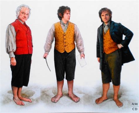 Concept Art For Bilbo As Played By Ian Holm And Martin Freeman In The Hobbit An Unexpected