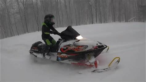 Deep Pow Ripping On A Snowmobile Youtube