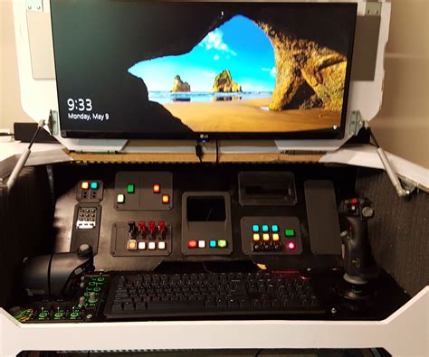 You simply cut out the paper template and stick it on the wood, then simply cut on the dotted lines. Ctrl Desk for Space Simulators and Beyond | Gaming desk, Diy computer desk, Flight simulator cockpit