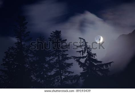 Moonlight Mountains Stock Photo Edit Now 89193439