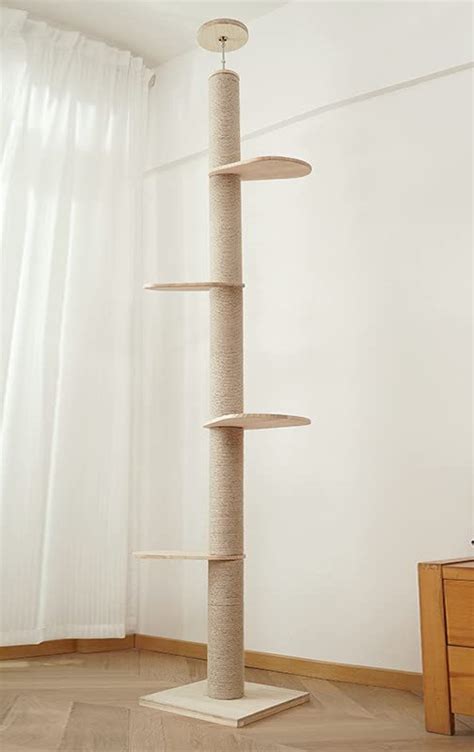 Buy Modern Cat Tree Wooden Floor To Ceiling Cat Tree Tower With