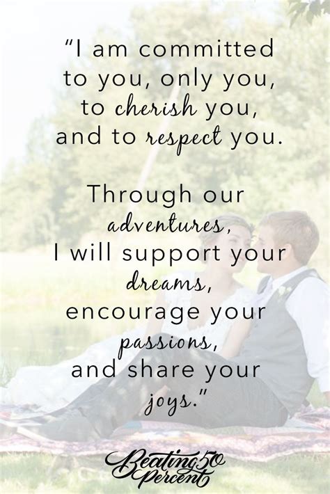 I Am Committed To You Beating 50 Percent Wedding Vows Pinterest