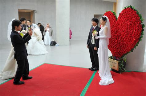 Photos Unification Church Holds Mass Wedding Cnn