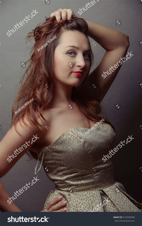 Brunet Sexy Girl Posing Studio Stock Photo 510359500 Shutterstock