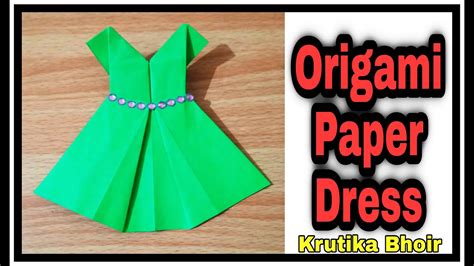 Origami Paper Dress Ll Paper Craft Ll Simple Paper Folding Craft Youtube